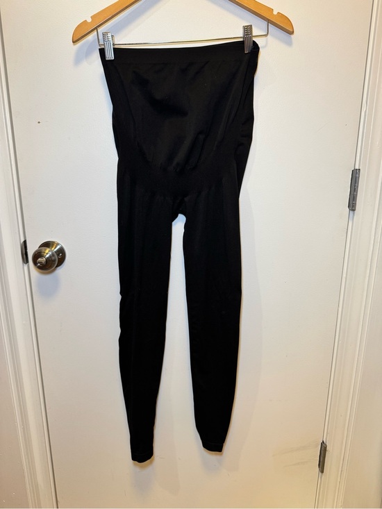 Mothers essentials Pants - High-Waist Black Maternity Leggings with Supportive Panel